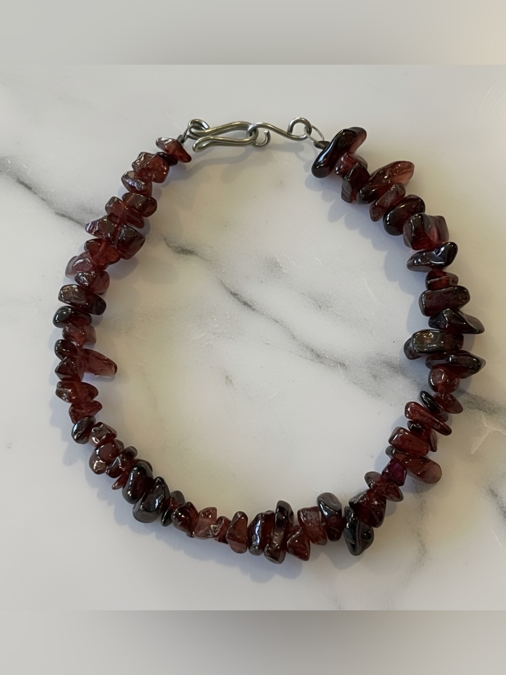 Garnet Stone Bracelet (6 1/4” length) - Picture 2 of 9